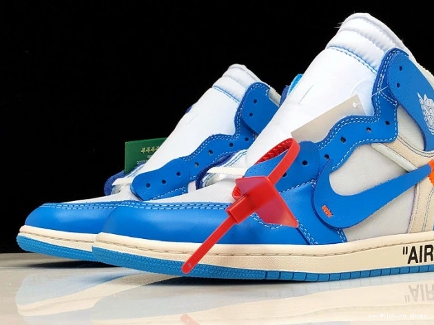 Off-White Jordan Powder Air AQ0818-148 UNC Blue 1 0723